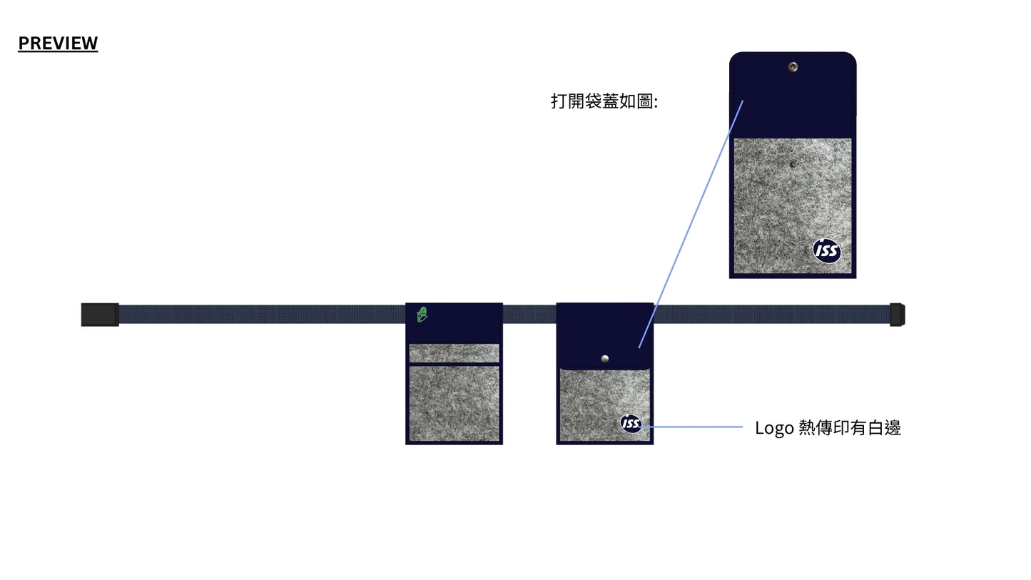 Waist Bag with Two Detachable Pockets AS0022